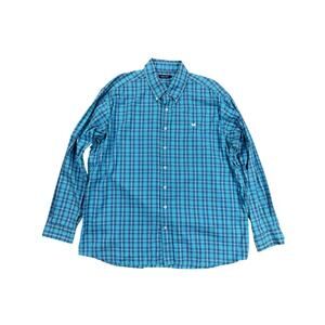 Southern Marsh XL Mens Blue Turquoise Plaid Long Sleeve Button Down Shirt Prep